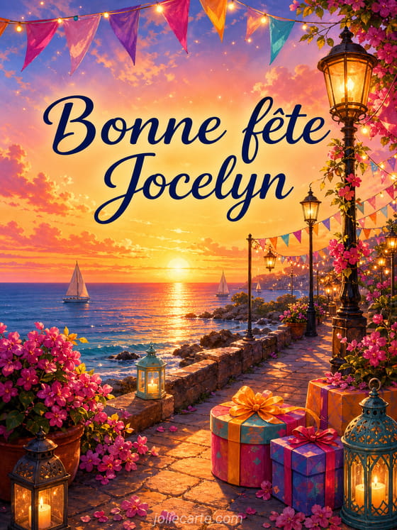 Carte bonne fête Jocelyn