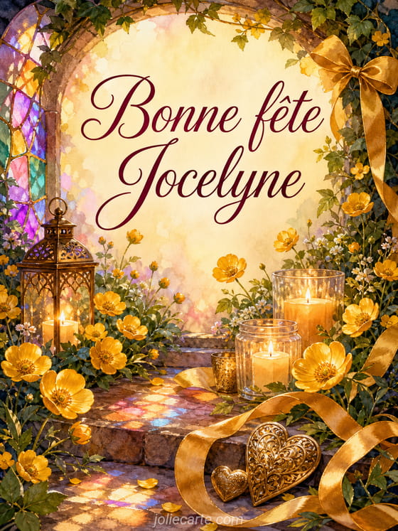 Carte bonne fête Jocelyne