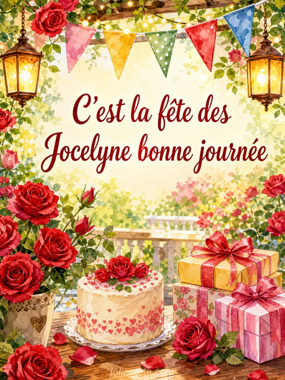 Carte bonne fête Jocelyne