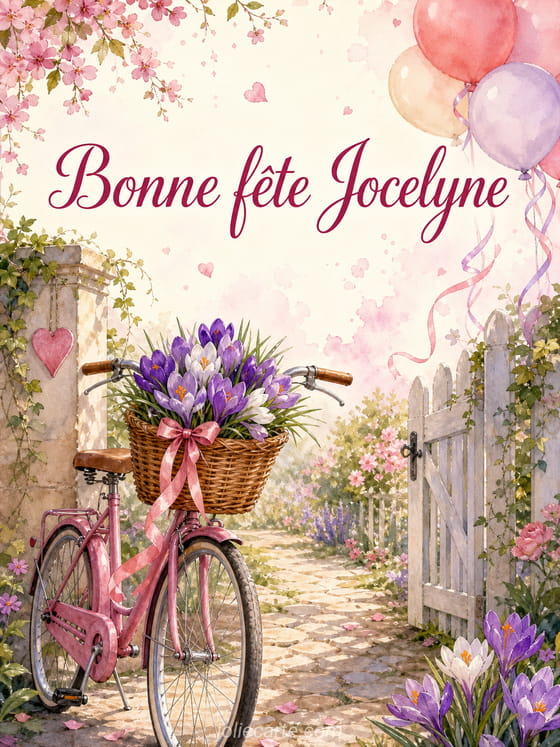Carte bonne fête Jocelyne