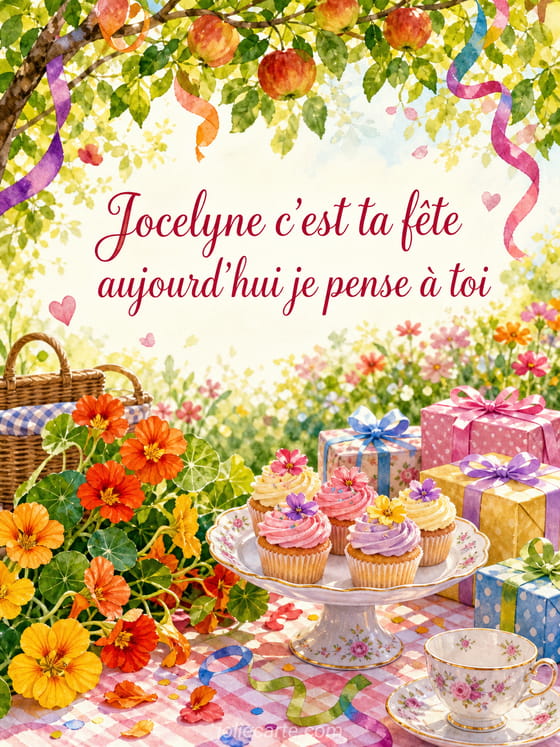 Carte bonne fête Jocelyne