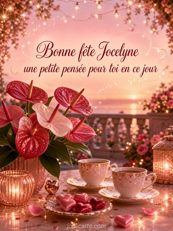Carte bonne fête Jocelyne