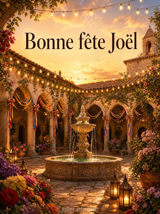 Carte bonne fête Joël