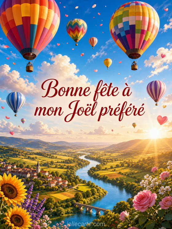 Carte bonne fête Joël