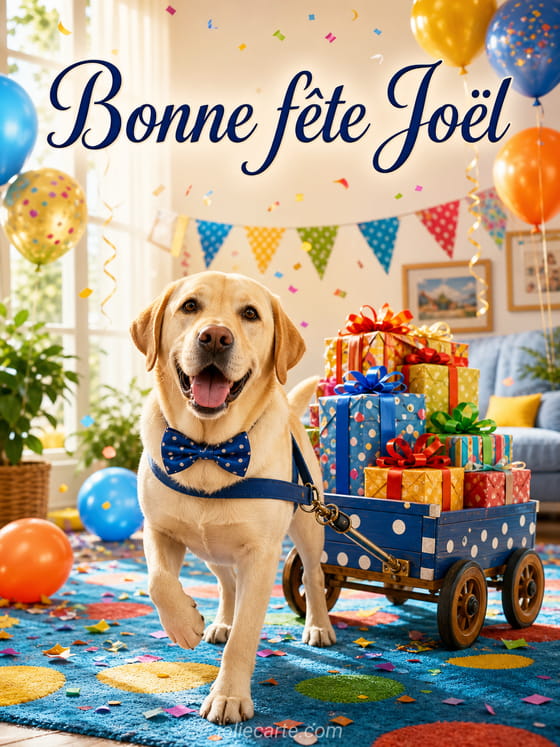 Carte bonne fête Joël