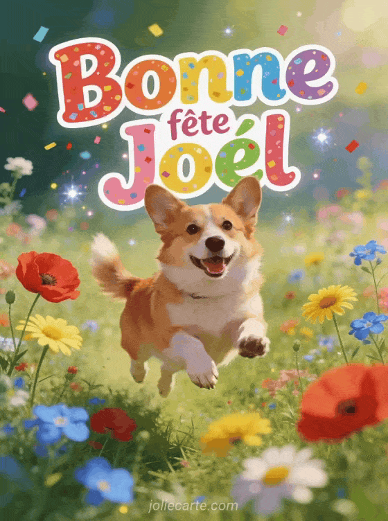 Carte bonne fête Joël animée