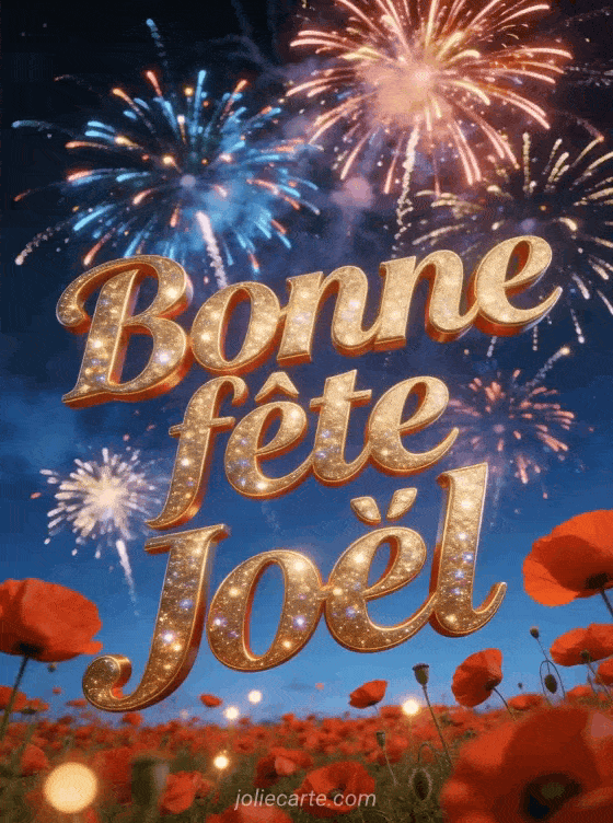 Carte bonne fête Joël animée