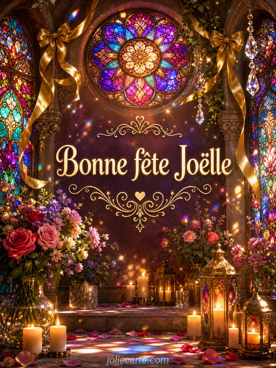 Carte bonne fĂȘte JoĂ«lle