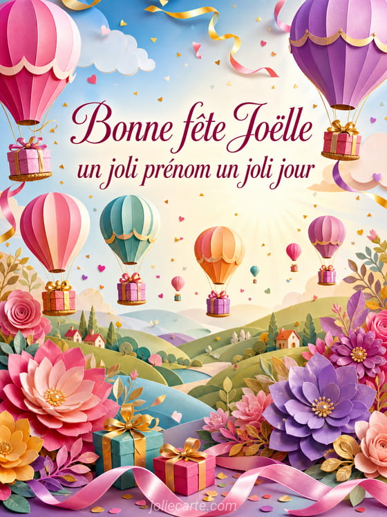 Carte bonne fĂȘte JoĂ«lle