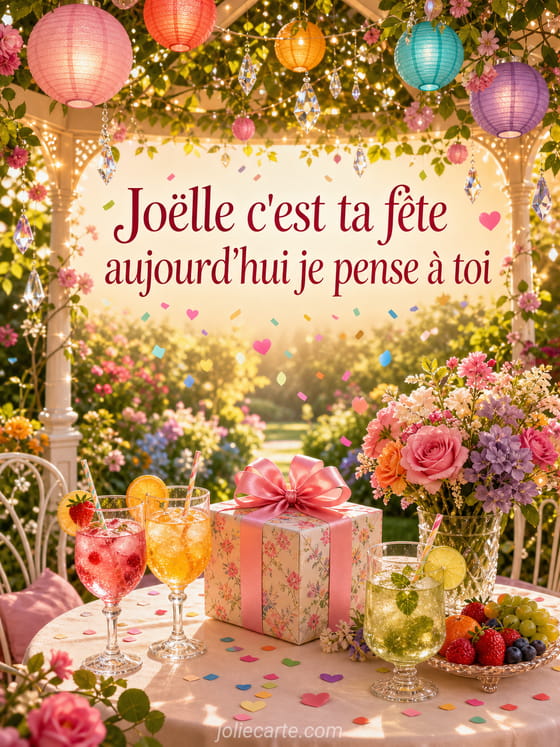 Carte bonne fĂȘte JoĂ«lle