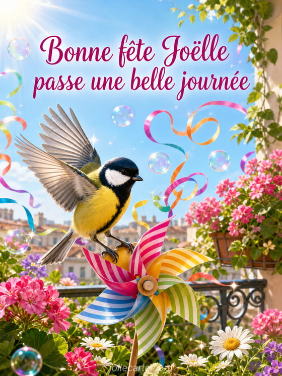 Carte bonne fĂȘte JoĂ«lle