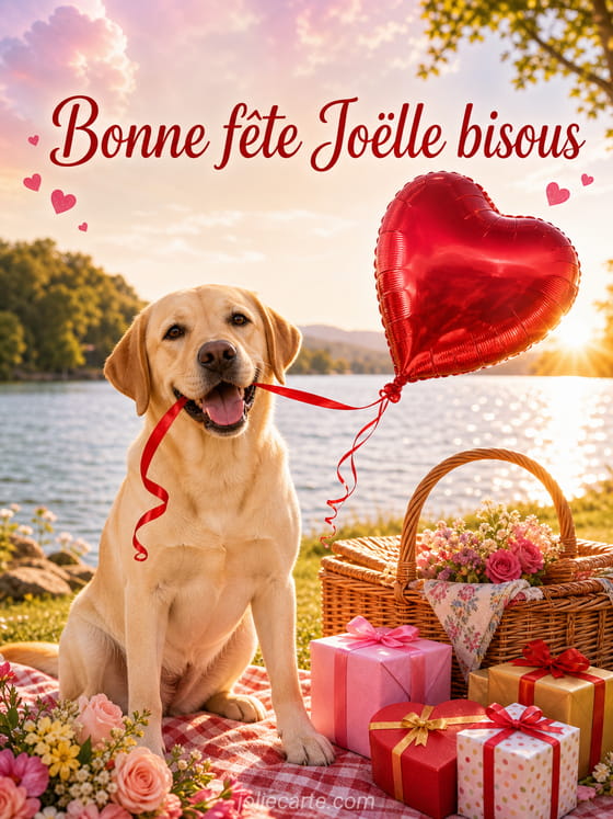 Carte bonne fĂȘte JoĂ«lle