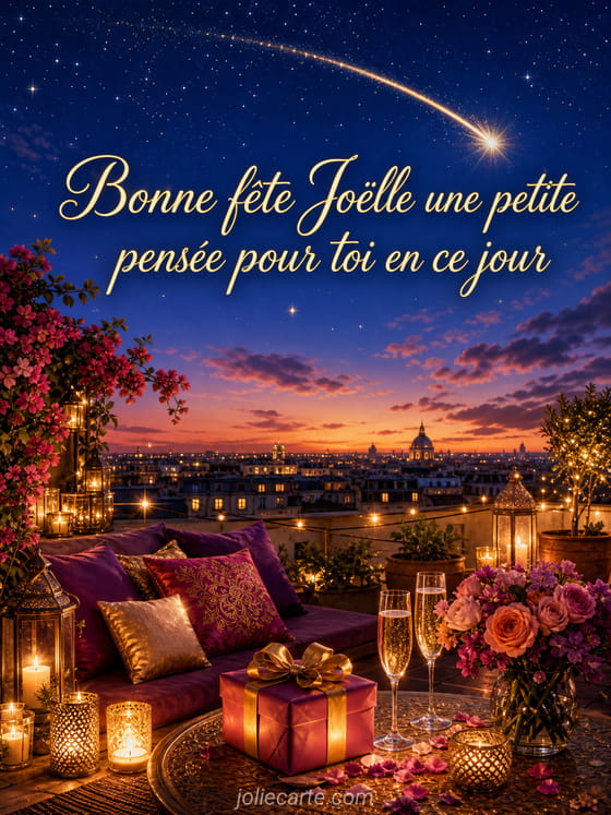 Carte bonne fĂȘte JoĂ«lle