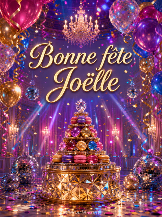 Carte bonne fĂȘte JoĂ«lle