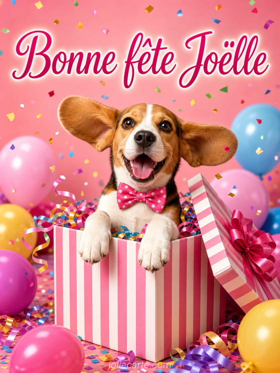 Carte bonne fĂȘte JoĂ«lle