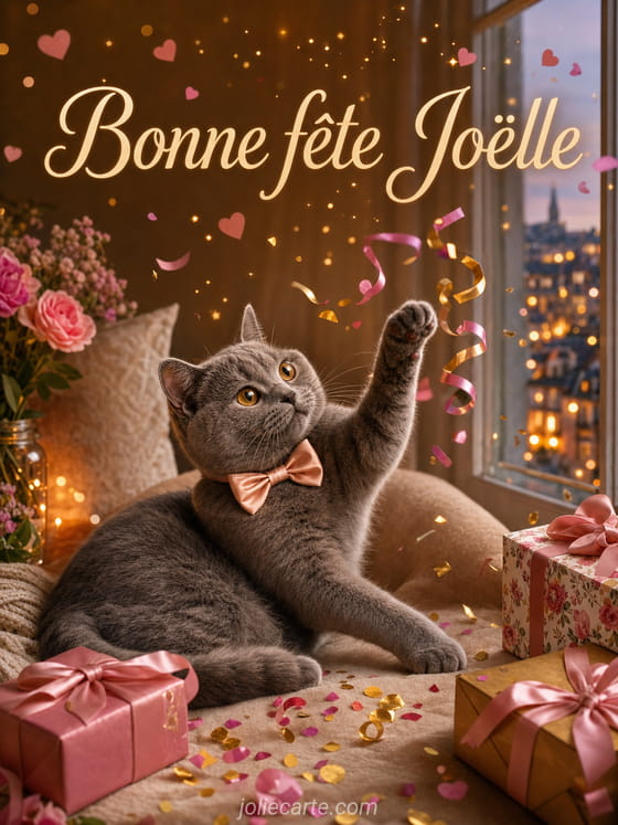 Carte bonne fĂȘte JoĂ«lle