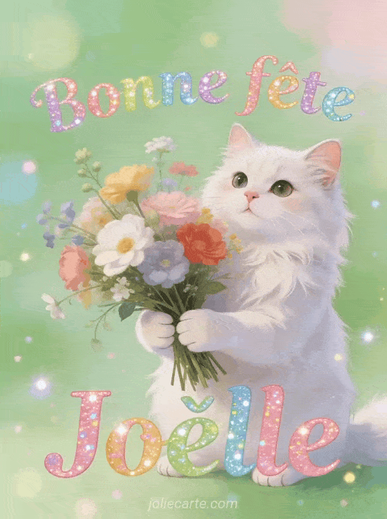 Bonne fête Joelle - Bonne fete joelle chat