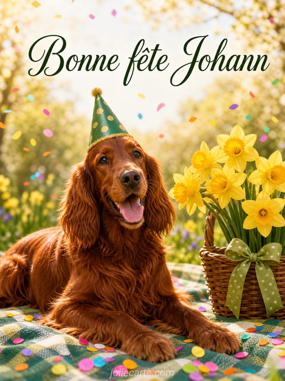 Carte bonne fĂȘte Johann
