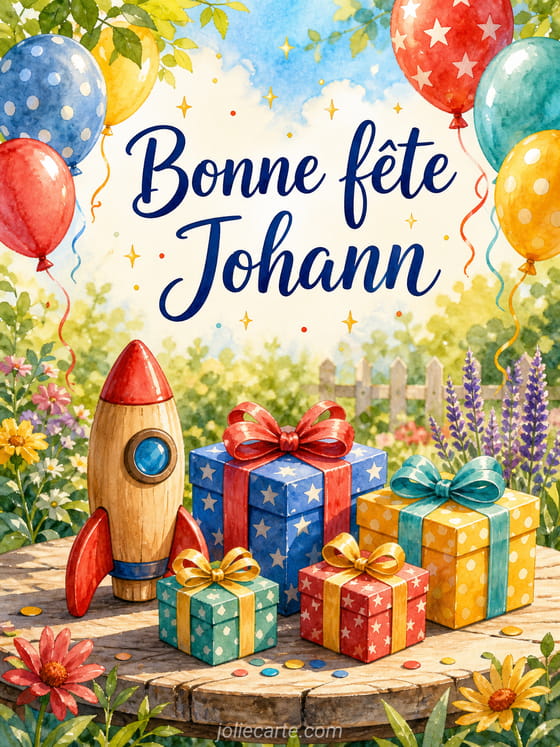 Carte bonne fĂȘte Johann