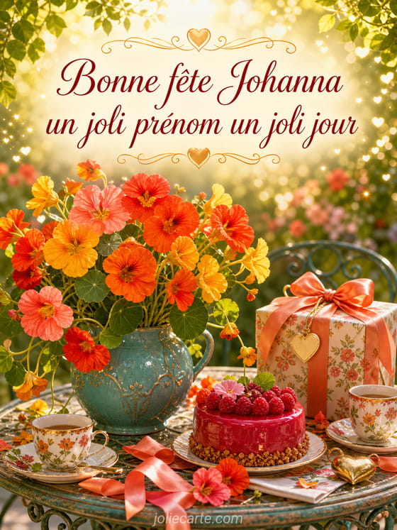 Carte bonne fête Johanna