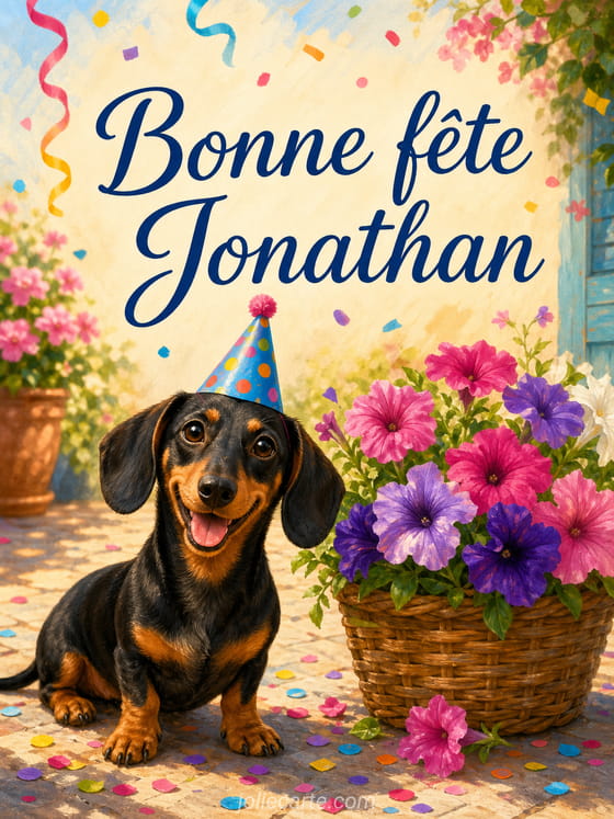 Carte bonne fête Jonathan