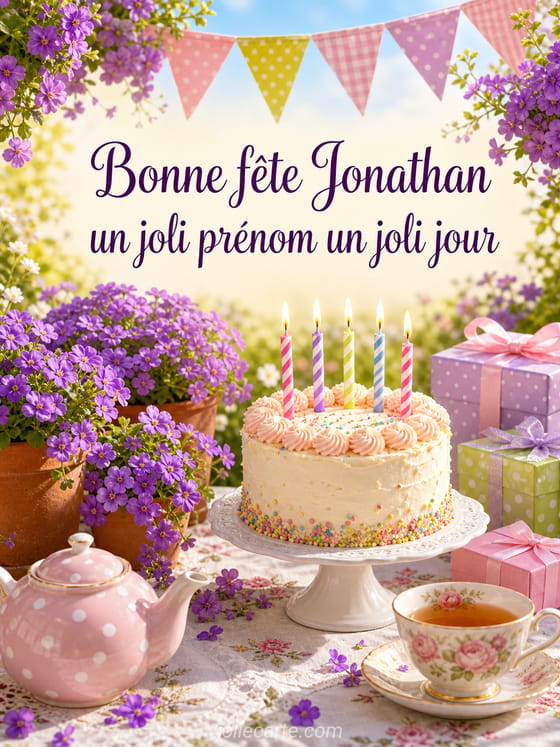 Carte bonne fête Jonathan