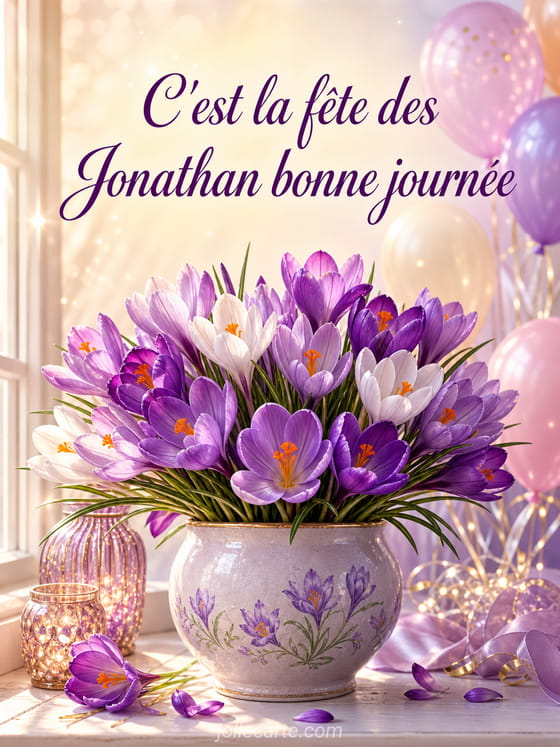 Carte bonne fête Jonathan