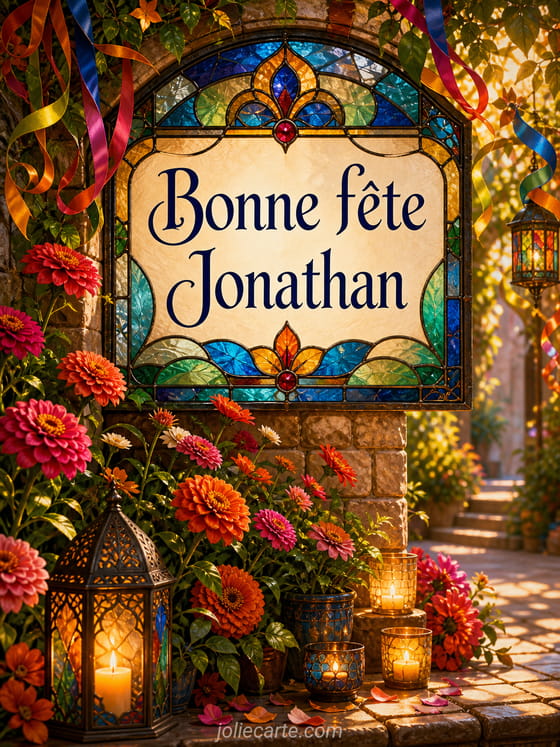 Carte bonne fête Jonathan