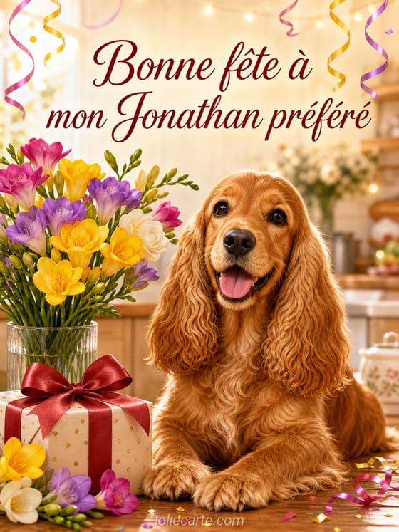 Carte bonne fête Jonathan