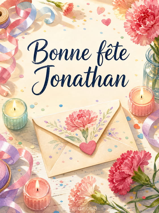 Carte bonne fête Jonathan