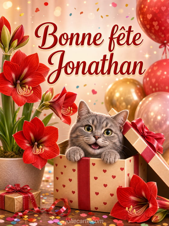 Carte bonne fête Jonathan