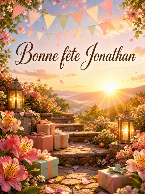 Carte bonne fête Jonathan