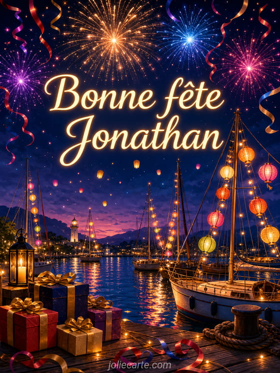 Carte bonne fête Jonathan