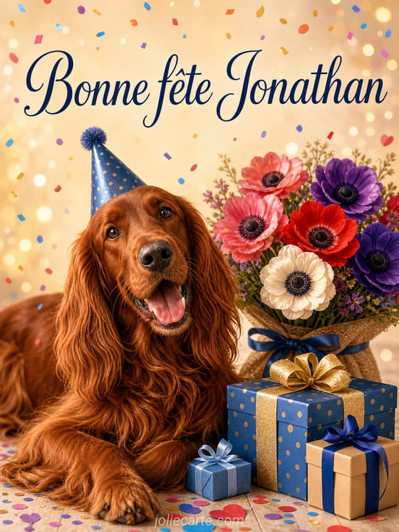 Carte bonne fête Jonathan