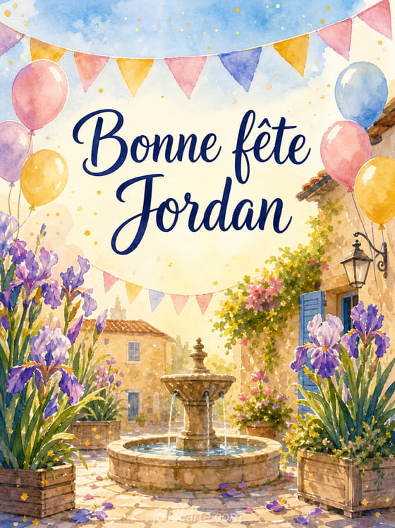Carte bonne fĂȘte Jordan