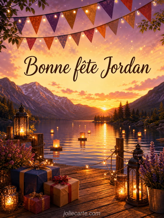 Carte bonne fĂȘte Jordan