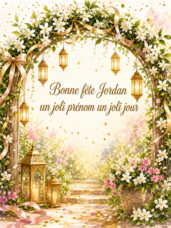 Carte bonne fĂȘte Jordan