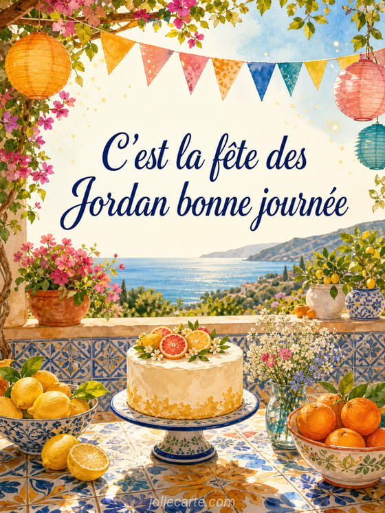 Carte bonne fĂȘte Jordan