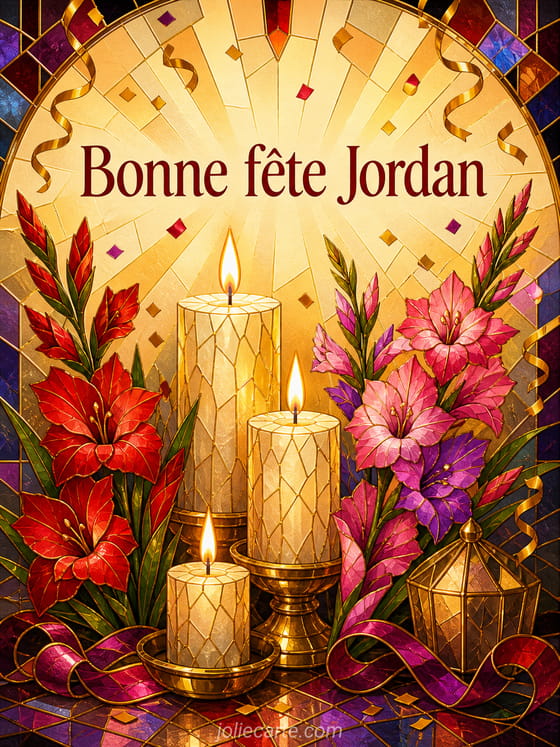 Carte bonne fĂȘte Jordan