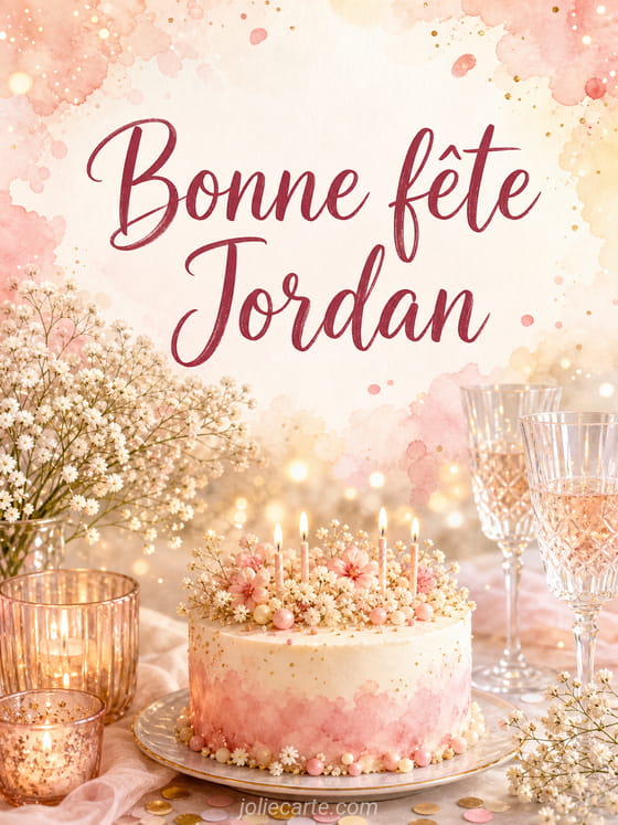 Carte bonne fĂȘte Jordan