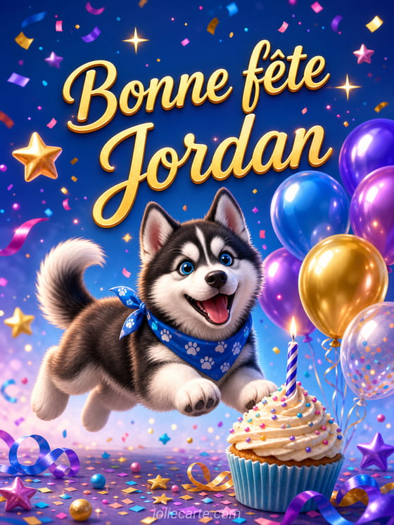 Carte bonne fĂȘte Jordan