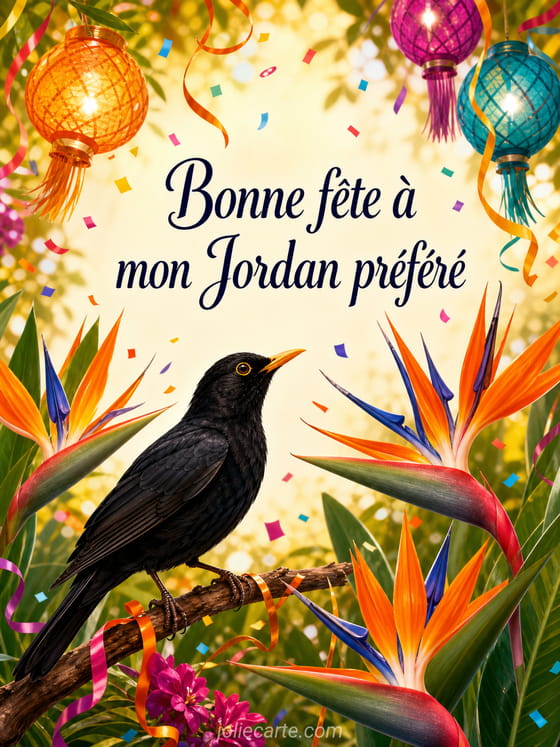 Carte bonne fĂȘte Jordan