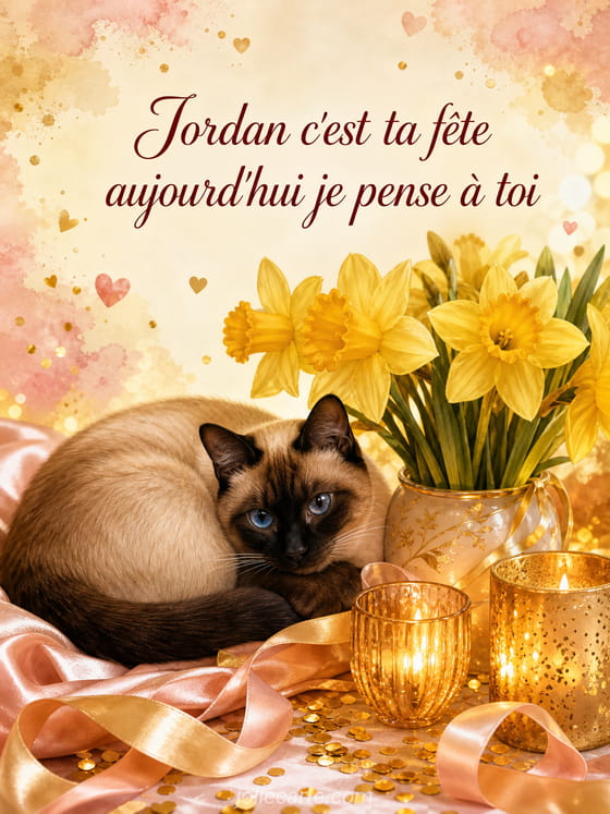 Carte bonne fĂȘte Jordan