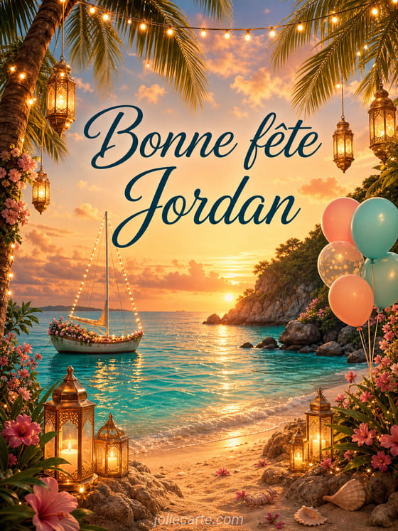 Carte bonne fĂȘte Jordan