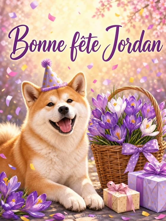 Carte bonne fĂȘte Jordan