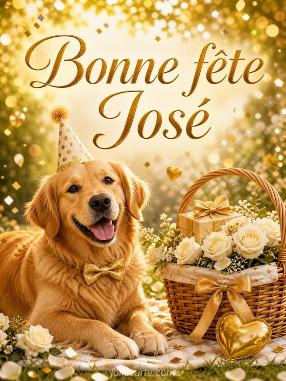 Carte bonne fête José