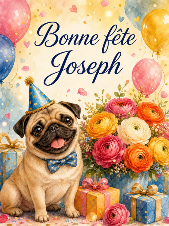 Carte bonne fête Joseph