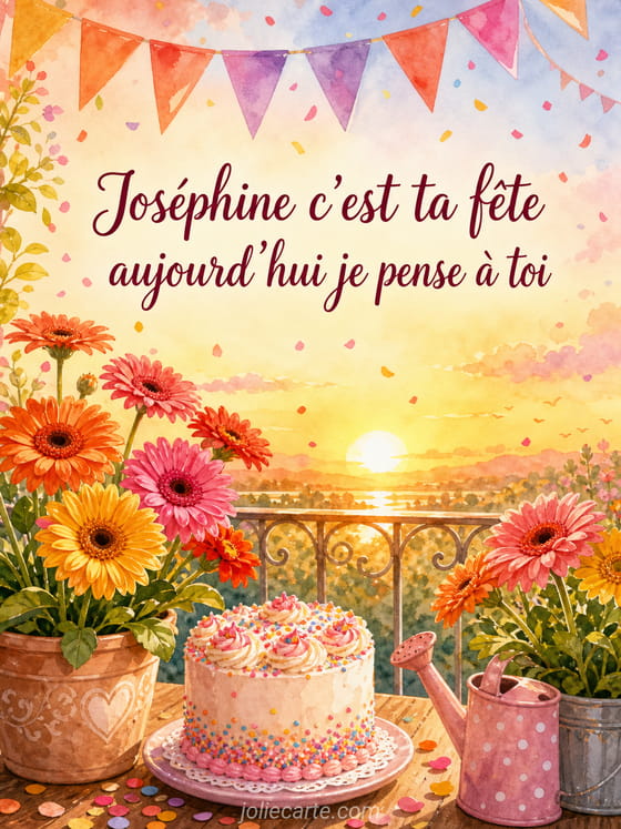 Carte bonne fête Joséphine