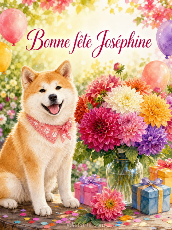 Carte bonne fête Joséphine