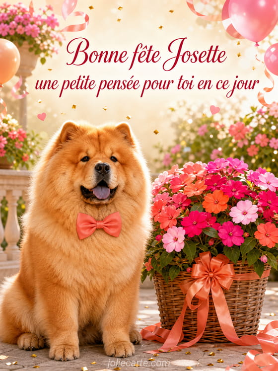 Carte bonne fĂȘte Josette